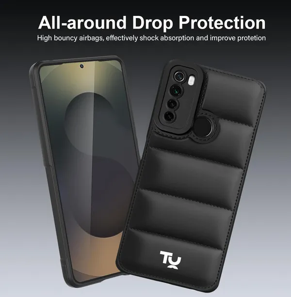 TRUEUPGRADE_Back_Case_Cover_for_Xiaomi_Redmi_Note_8_|_Compatible_for_Xiaomi_Redmi_Note_8_Back_Case_Cover_|_Puff_Case_with_Camera_Protection_|Black