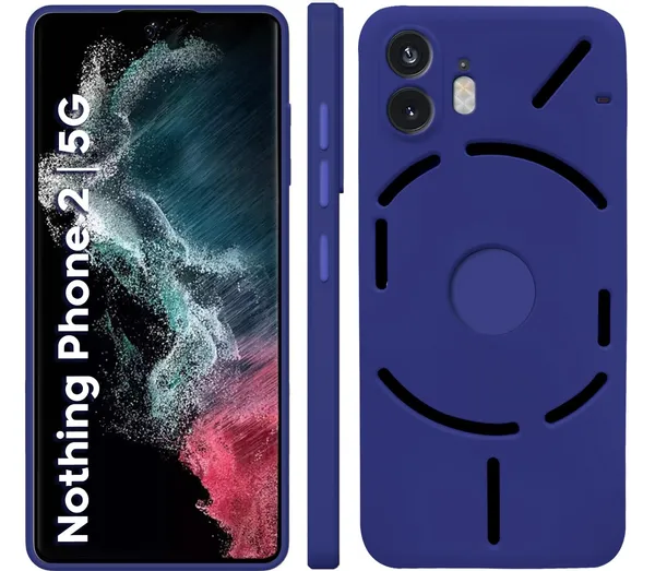 TRUEUPGRADE_Compatible_with_Nothing_Phone_2_5G_Cover,_Liquid_Silicone_Cover,_Full_Body_Protective_Cover,_Shockproof,_Slim_Phone_Cover,_Anti-Scratch_Soft_Microfiber_Lining_-_Blue