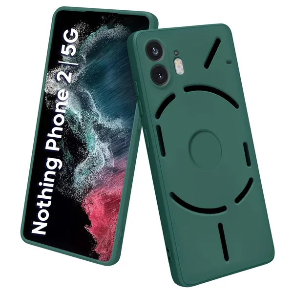 TRUEUPGRADE_Compatible_with_Nothing_Phone_2_5G_Cover,_Liquid_Silicone_Cover,_Full_Body_Protective_Cover,_Shockproof,_Slim_Phone_Cover,_Anti-Scratch_Soft_Microfiber_Lining_-_Green