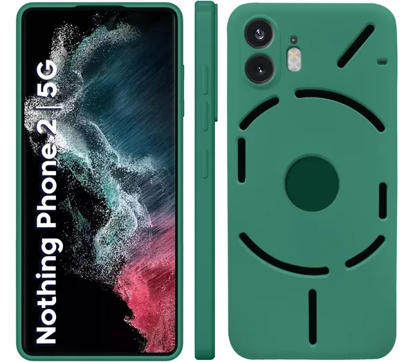TRUEUPGRADE_Compatible_with_Nothing_Phone_2_5G_Cover,_Liquid_Silicone_Cover,_Full_Body_Protective_Cover,_Shockproof,_Slim_Phone_Cover,_Anti-Scratch_Soft_Microfiber_Lining_-_Green