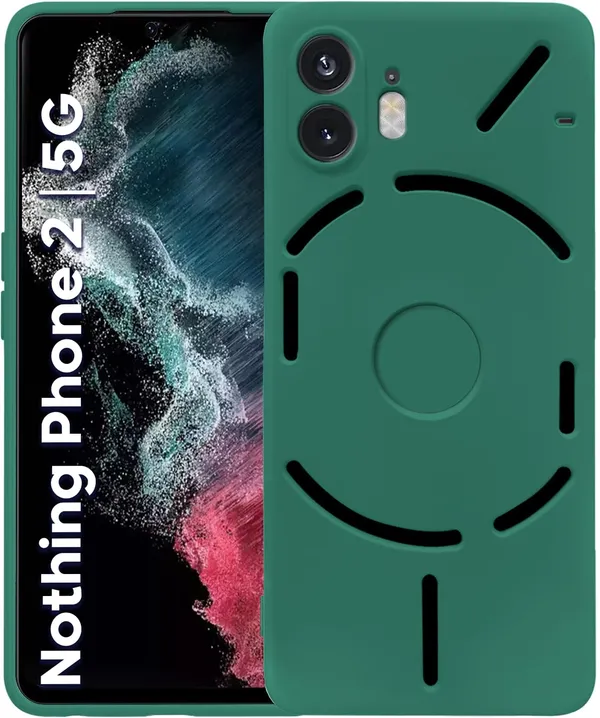 TRUEUPGRADE_Compatible_with_Nothing_Phone_2_5G_Cover,_Liquid_Silicone_Cover,_Full_Body_Protective_Cover,_Shockproof,_Slim_Phone_Cover,_Anti-Scratch_Soft_Microfiber_Lining_-_Green