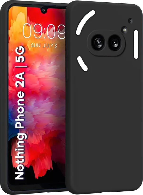 TRUEUPGRADE_Liquid_Silicone_Designed_Back_Case_Cover_for_Nothing_Phone_2a_|_Microfiber_Inside,_Full_Protection_|_Bumper_Back_Cover_Case_for_Nothing_Phone_2a_-_Black