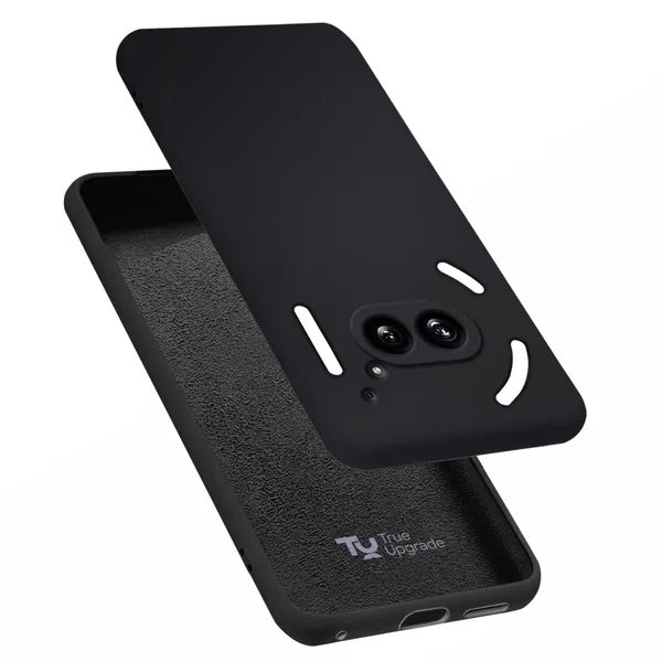 TRUEUPGRADE_Liquid_Silicone_Designed_Back_Case_Cover_for_Nothing_Phone_2a_|_Microfiber_Inside,_Full_Protection_|_Bumper_Back_Cover_Case_for_Nothing_Phone_2a_-_Black