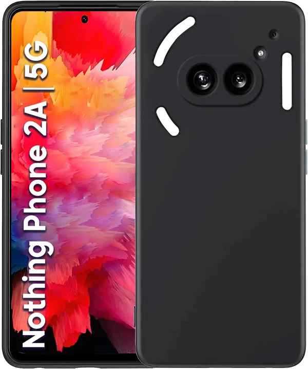 TRUEUPGRADE_Liquid_Silicone_Designed_Back_Case_Cover_for_Nothing_Phone_2a_|_Microfiber_Inside,_Full_Protection_|_Bumper_Back_Cover_Case_for_Nothing_Phone_2a_-_Black