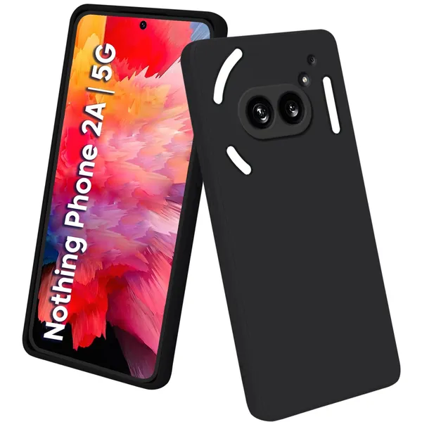 TRUEUPGRADE_Liquid_Silicone_Designed_Back_Case_Cover_for_Nothing_Phone_2a_|_Microfiber_Inside,_Full_Protection_|_Bumper_Back_Cover_Case_for_Nothing_Phone_2a_-_Black