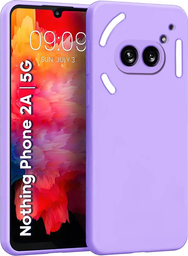 TRUEUPGRADE_Liquid_Silicone_Designed_Back_Case_Cover_for_Nothing_Phone_2a_|_Microfiber_Inside,_Full_Protection_|_Bumper_Back_Cover_Case_for_Nothing_Phone_2a_-_Light_Purple