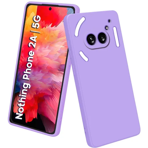TRUEUPGRADE_Liquid_Silicone_Designed_Back_Case_Cover_for_Nothing_Phone_2a_|_Microfiber_Inside,_Full_Protection_|_Bumper_Back_Cover_Case_for_Nothing_Phone_2a_-_Light_Purple