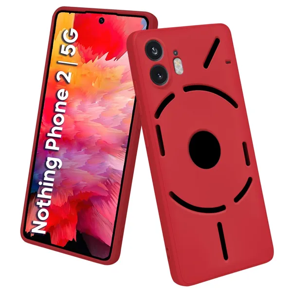 TRUEUPGRADE_Compatible_with_Nothing_Phone_(2)_Back_Cover_Case,_Liquid_Silicone_Cover,_Full_Body_Protective_Cover,_Shockproof,_Slim_Phone_Cover,_Anti-Scratch_Soft_Microfiber_Lining_-_Wine