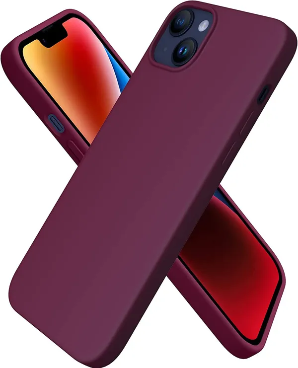Iphone_14_Wine_Silicone_Protective_Back_Case_Cover