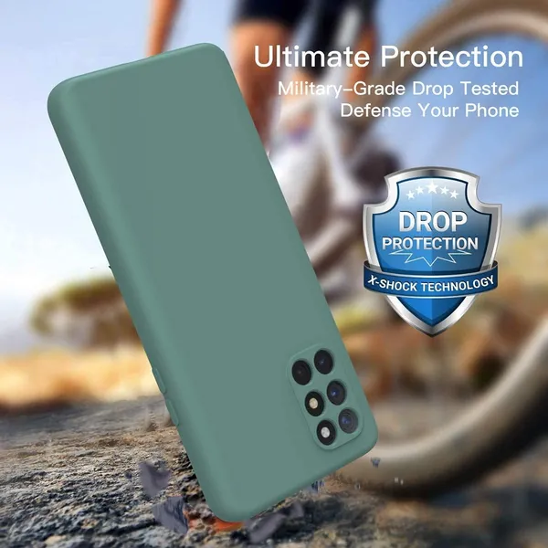 Oneplus_9R_Green_Silicone_Protective_Back_Case_Cover