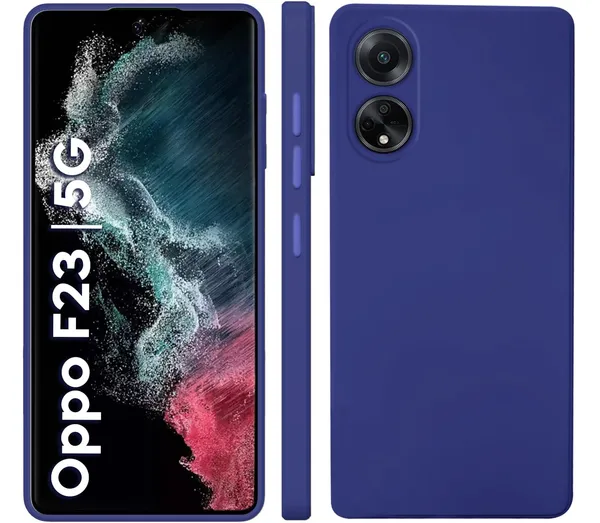 TRUEUPGRADE_Liquid_Silicone_Designed_Back_Case_Cover_for_Oppo_F23_5G_|_Microfiber_Inside_|_Bumper_Back_Cover_Case_for_Oppo_F23_5G_-_Blue