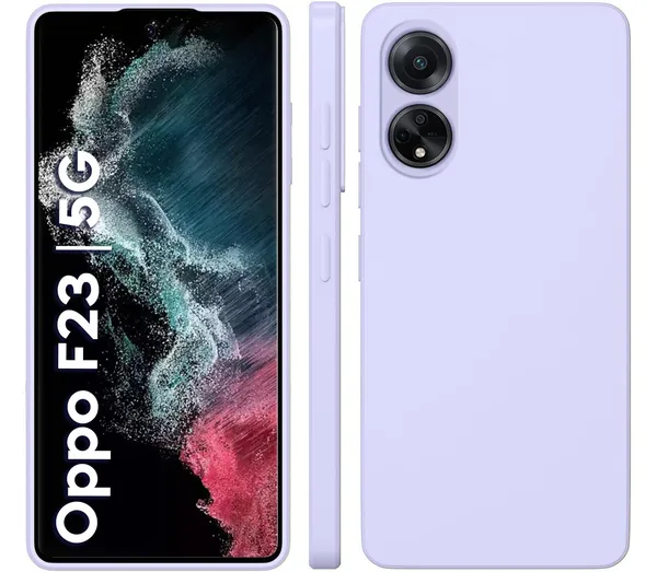 TRUEUPGRADE_Liquid_Silicone_Designed_Back_Case_Cover_for_Oppo_F23_5G_|_Microfiber_Inside_|_Bumper_Back_Cover_Case_for_Oppo_F23_5G_-_Light_Purple