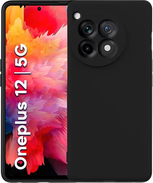 Oneplus_12_5G_Black_Silicone_Protective_Back_Case_Cover