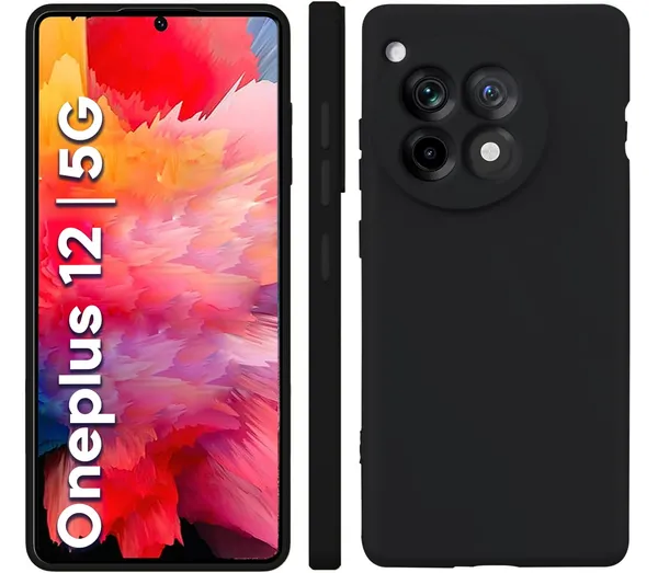 Oneplus_12_5G_Black_Silicone_Protective_Back_Case_Cover