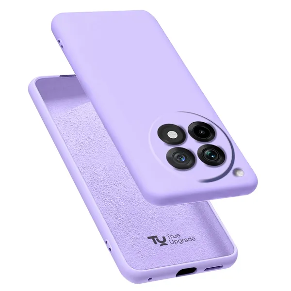 TRUEUPGRADE_Liquid_Silicone_Designed_Back_Case_Cover_for_OnePlus_12_5G_|_Microfiber_Inside,_Full_Protection_|_Bumper_Back_Cover_Case_for_OnePlus_12_5G_-_Light_Purple
