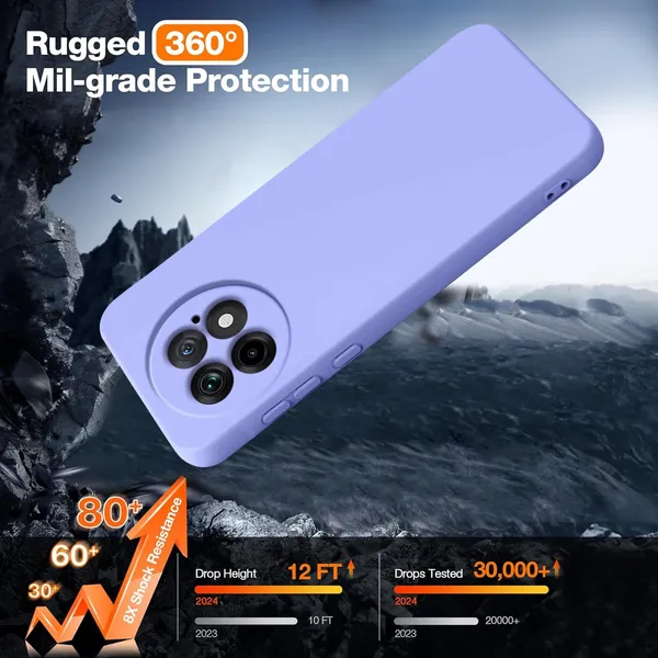 TRUEUPGRADE_Compatible_with_OnePlus_13_5G_Back_Cover_Case,_Liquid_Silicone_Cover,_Full_Body_Protective_Cover,_Shockproof,_Anti-Scratch_Soft_Microfiber_Lining_-_Purple