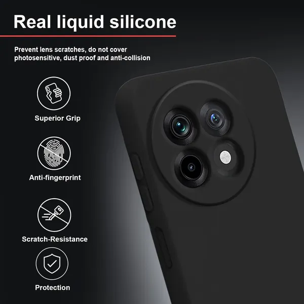 TRUEUPGRADE_Liquid_Silicone_Designed_Back_Case_Cover_for_OnePlus_13R_5G_|_Microfiber_Inside,_Full_Protection_|_Bumper_Back_Cover_Case_for_OnePlus_13R_5G_Black