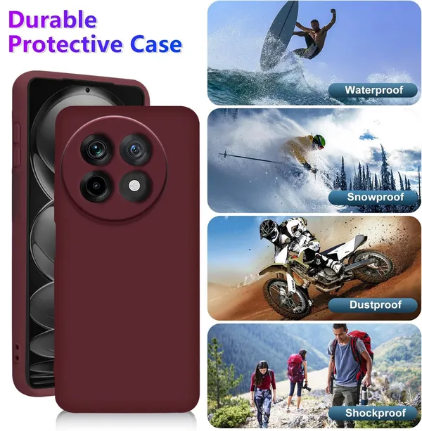 TRUEUPGRADE_Liquid_Silicone_Designed_Back_Case_Cover_for_OnePlus_13R_5G_|_Microfiber_Inside,_Full_Protection_|_Bumper_Back_Cover_Case_for_OnePlus_13R_5G_Wine