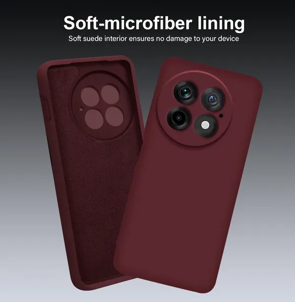 TRUEUPGRADE_Compatible_with_OnePlus_13_5G_Back_Cover_Case,_Liquid_Silicone_Cover,_Full_Body_Protective_Cover,_Shockproof,_Anti-Scratch_Soft_Microfiber_Lining_-_Wine
