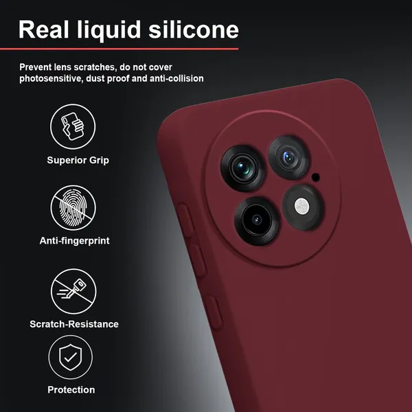 TRUEUPGRADE_Compatible_with_OnePlus_13_5G_Back_Cover_Case,_Liquid_Silicone_Cover,_Full_Body_Protective_Cover,_Shockproof,_Anti-Scratch_Soft_Microfiber_Lining_-_Wine