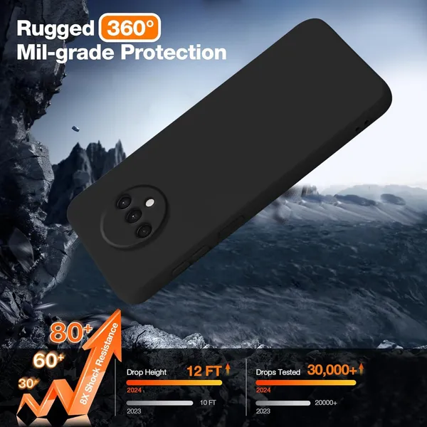 TRUEUPGRADE_Compatible_with_OnePlus_7T_Back_Cover_Case,_Liquid_Silicone_Cover,_Full_Body_Protective_Cover,_Shockproof,_Anti-Scratch_Soft_Microfiber_Lining_-_Black