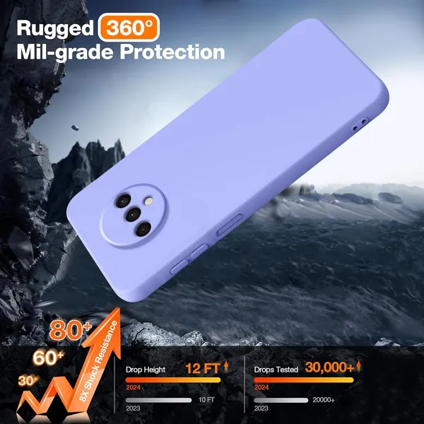 TRUEUPGRADE_Compatible_with_OnePlus_7T_Back_Cover_Case,_Liquid_Silicone_Cover,_Full_Body_Protective_Cover,_Shockproof,_Anti-Scratch_Soft_Microfiber_Lining_-_Purple