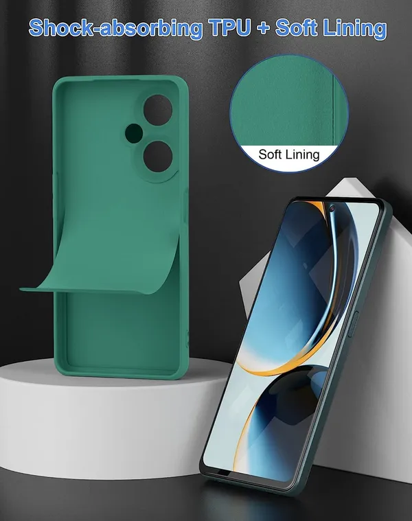 TRUEUPGRADE_Compatible_with_OnePlus_Nord_3_5G_Case,_Liquid_Silicone_Case,_Full_Body_Protective_Cover,_Shockproof,_Slim_Phone_Case,_Anti-Scratch_Soft_Microfiber_Lining_-_Green