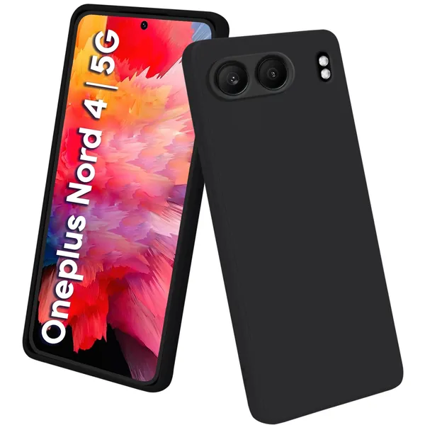 Oneplus_Nord_4_5G_Black_Silicone_Protective_Back_Case_Cover