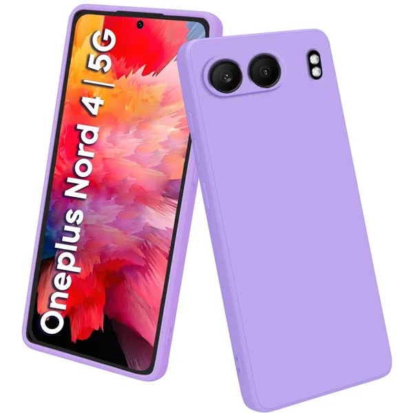 TRUEUPGRADE_Liquid_Silicone_Designed_Back_Case_Cover_for_OnePlus_Nord_4_5G_|_Microfiber_Inside,_Full_Protection_|_Bumper_Back_Cover_Case_for_OnePlus_Nord_4_5G_-_Purple