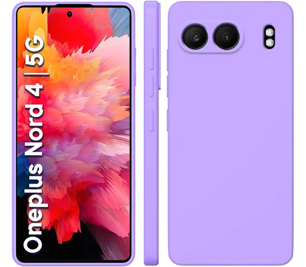 TRUEUPGRADE_Liquid_Silicone_Designed_Back_Case_Cover_for_OnePlus_Nord_4_5G_|_Microfiber_Inside,_Full_Protection_|_Bumper_Back_Cover_Case_for_OnePlus_Nord_4_5G_-_Purple