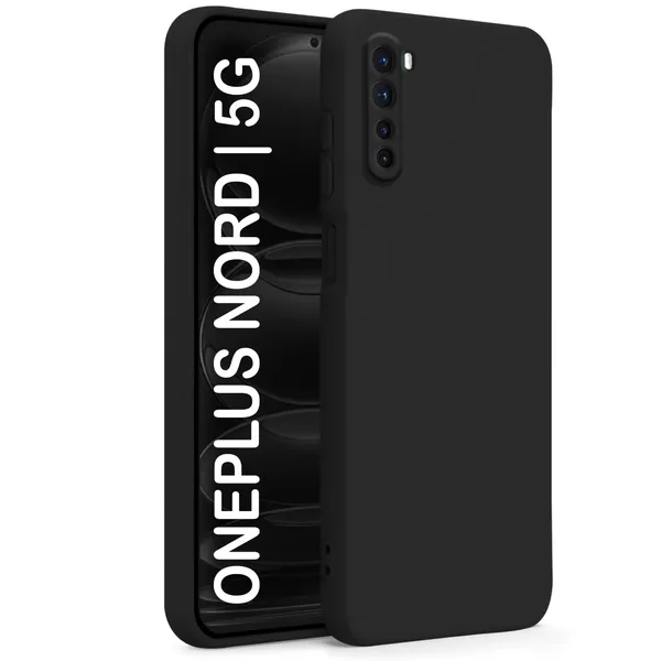 TRUEUPGRADE_Compatible_with_OnePlus_Nord_(2020)_Back_Cover_Case,_Liquid_Silicone_Cover,_Full_Body_Protective_Cover,_Shockproof,_Anti-Scratch_Soft_Microfiber_Lining_-_Black