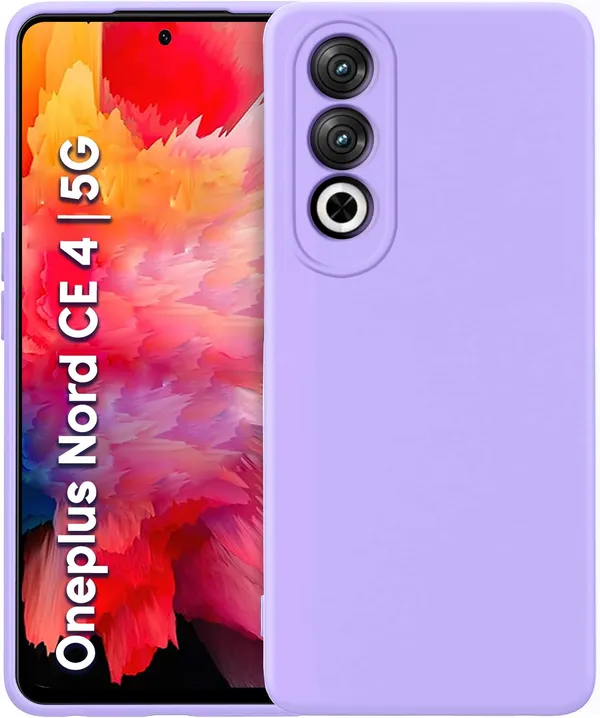 TRUEUPGRADE_Liquid_Silicone_Designed_Back_Case_Cover_for_OnePlus_Nord_CE_4_5G_|_Microfiber_Inside,_Full_Protection_|_Bumper_Back_Cover_Case_for_OnePlus_Nord_CE_4_5G_-_Light_Purple