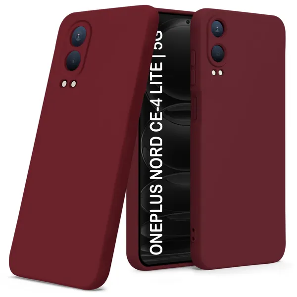TRUEUPGRADE_Liquid_Silicone_Designed_Back_Case_Cover_for_OnePlus_Nord_CE_4_Lite_5G_|_Microfiber_Inside,_Full_Protection_|_Bumper_Back_Cover_Case_for_OnePlus_Nord_CE_4_Lite_5G_Wine