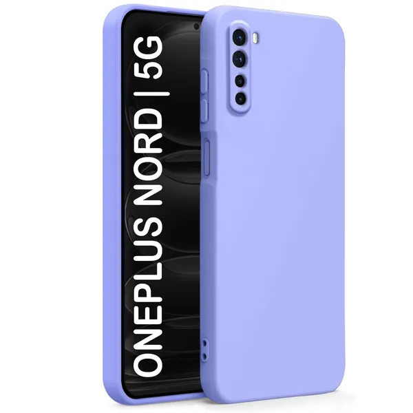 TRUEUPGRADE_Compatible_with_OnePlus_Nord_(2020)_Back_Cover_Case,_Liquid_Silicone_Cover,_Full_Body_Protective_Cover,_Shockproof,_Anti-Scratch_Soft_Microfiber_Lining_-_Purple