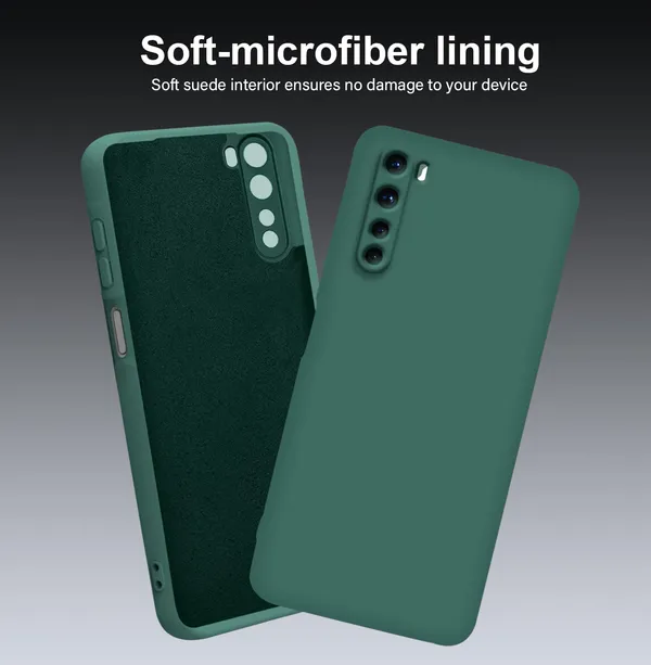 TRUEUPGRADE_Liquid_Silicone_Designed_Back_Case_Cover_for_OnePlus_Nord_(2020)_|_Microfiber_Inside,_Full_Protection_|_Bumper_Back_Cover_Case_for_OnePlus_Nord_(2020)_Green