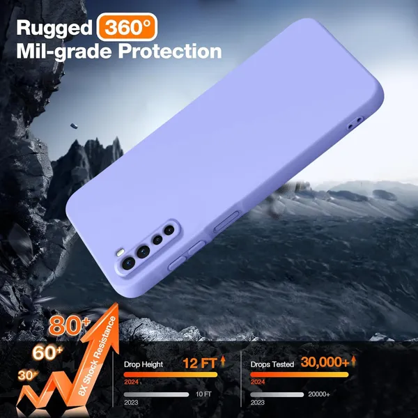 TRUEUPGRADE_Liquid_Silicone_Designed_Back_Case_Cover_for_OnePlus_Nord_(2020)_|_Microfiber_Inside,_Full_Protection_|_Bumper_Back_Cover_Case_for_OnePlus_Nord_(2020)_Purple