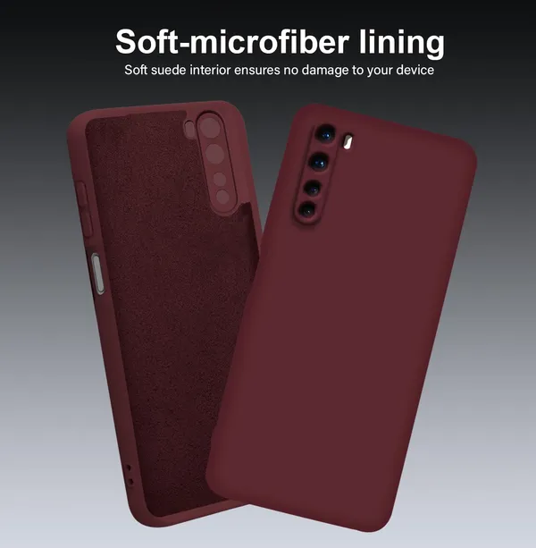 TRUEUPGRADE_Liquid_Silicone_Designed_Back_Case_Cover_for_OnePlus_Nord_(2020)_|_Microfiber_Inside,_Full_Protection_|_Bumper_Back_Cover_Case_for_OnePlus_Nord_(2020)_Wine