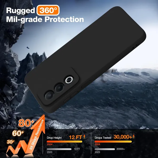 TRUEUPGRADE_Compatible_with_Oppo_K12x_5G_Back_Cover_Case,_Liquid_Silicone_Cover,_Full_Body_Protective_Cover,_Shockproof,_Anti-Scratch_Soft_Microfiber_Lining_-_Purple