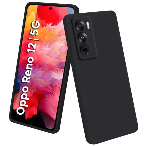 Oppo_Reno_12_5G_Black_Silicone_Protective_Back_Case_Cover