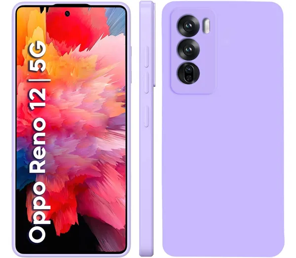 TRUEUPGRADE_Compatible_with_Oppo_Reno_12_5G_Back_Cover_Case,_Liquid_Silicone_Cover,_Full_Body_Protective_Cover,_Shockproof,_Slim_Phone_Cover,_Anti-Scratch_Soft_Microfiber_Lining_-_Purple