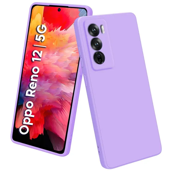TRUEUPGRADE_Compatible_with_Oppo_Reno_12_5G_Back_Cover_Case,_Liquid_Silicone_Cover,_Full_Body_Protective_Cover,_Shockproof,_Slim_Phone_Cover,_Anti-Scratch_Soft_Microfiber_Lining_-_Purple