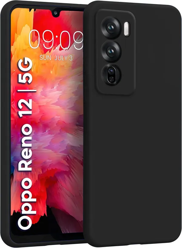 Oppo_Reno_12_5G_Black_Silicone_Protective_Back_Case_Cover