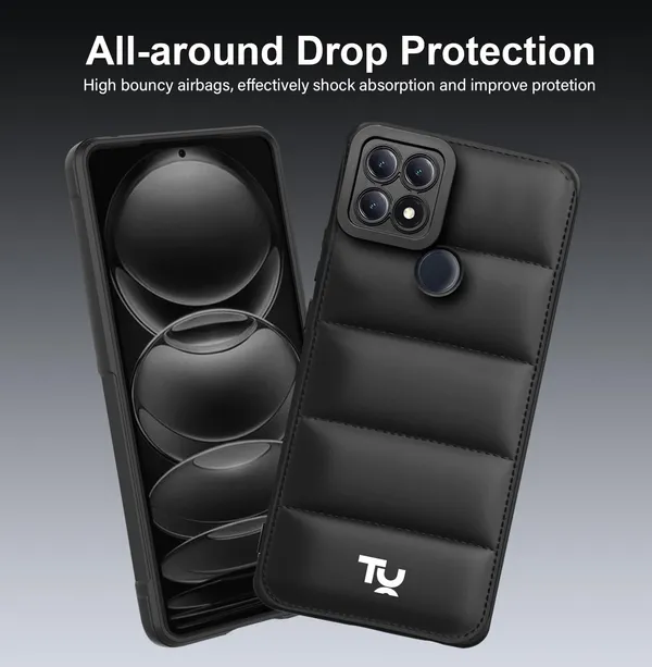 TRUEUPGRADE_Back_Case_Cover_for_Oppo_A15_/_A15s_|_Compatible_for_Oppo_A15_/_A15s_Back_Case_Cover_|_Puff_Case_with_Camera_Protection_|Black