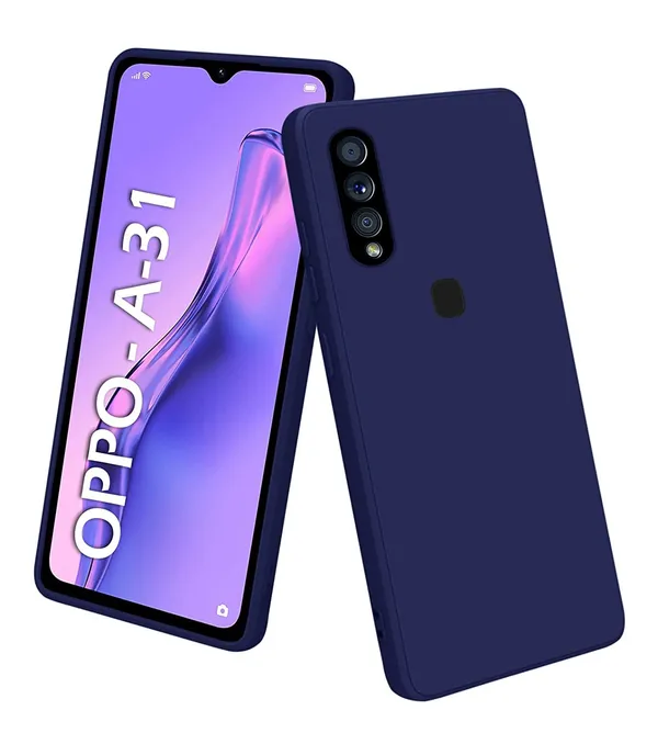 TRUEUPGRADE_Liquid_Silicone_Designed_Back_Case_Cover_for_Oppo_A31_|_Microfiber_Inside_|_360_Degree_Protection_Back_Cover_Case_for_Oppo_A31_-_Blue