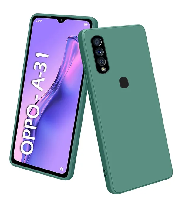 Oppo_A31_Green_Silicone_Protective_Back_Case_Cover