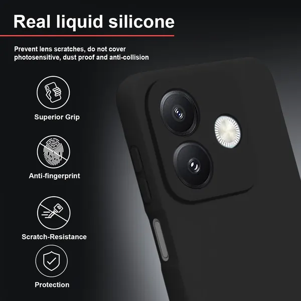 TRUEUPGRADE_Compatible_with_Oppo_A3x_5G_/_A3x_4G_/_A3_5G_Back_Cover_Case,_Liquid_Silicone_Cover,_Full_Body_Protective_Cover,_Shockproof,_Anti-Scratch_Soft_Microfiber_Lining_-_Black