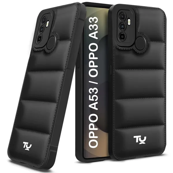 TRUEUPGRADE_Back_Case_Cover_for_Oppo_A53_/_A33_|_Compatible_for_Oppo_A53_/_A33_Back_Case_Cover_|_Puff_Case_with_Camera_Protection_|Black