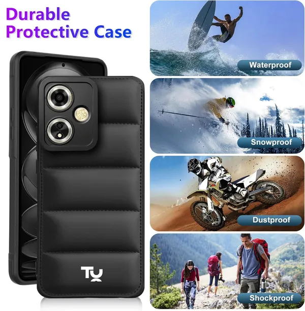 TRUEUPGRADE_Back_Case_Cover_for_Oppo_A59_5G_|_Compatible_for_Oppo_A59_5G_Back_Case_Cover_|_Puff_Case_with_Camera_Protection_|Black