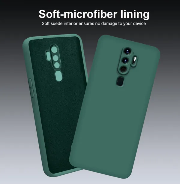 TRUEUPGRADE_Liquid_Silicone_Designed_Back_Case_Cover_for_Oppo_A5_2020_/_A9_2020_|_Microfiber_Inside,_Full_Protection_|_Bumper_Back_Cover_Case_for_Oppo_A5_2020_/_A9_2020_Green
