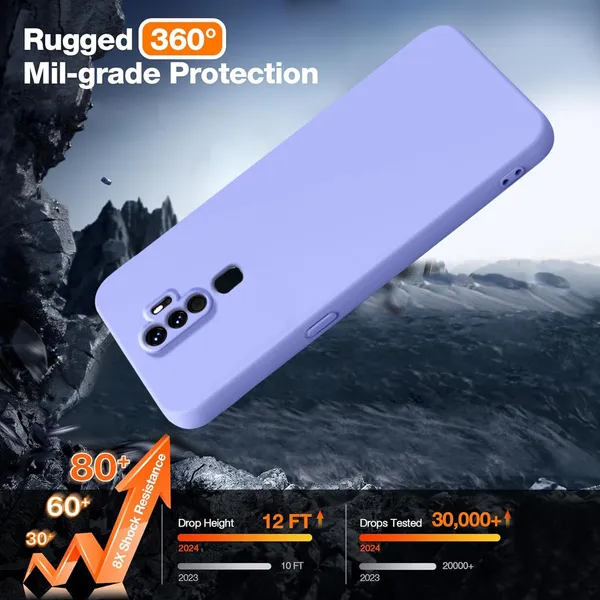 TRUEUPGRADE_Liquid_Silicone_Designed_Back_Case_Cover_for_Oppo_A5_2020_/_A9_2020_|_Microfiber_Inside,_Full_Protection_|_Bumper_Back_Cover_Case_for_Oppo_A5_2020_/_A9_2020_Purple